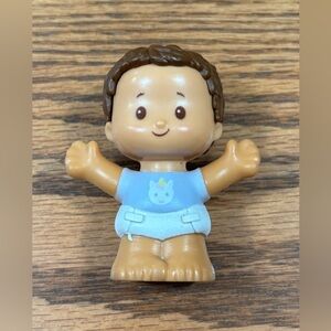 FISHER PRICE Little People Snuggle Twins Girl Figure Purple Unicorn Shirt